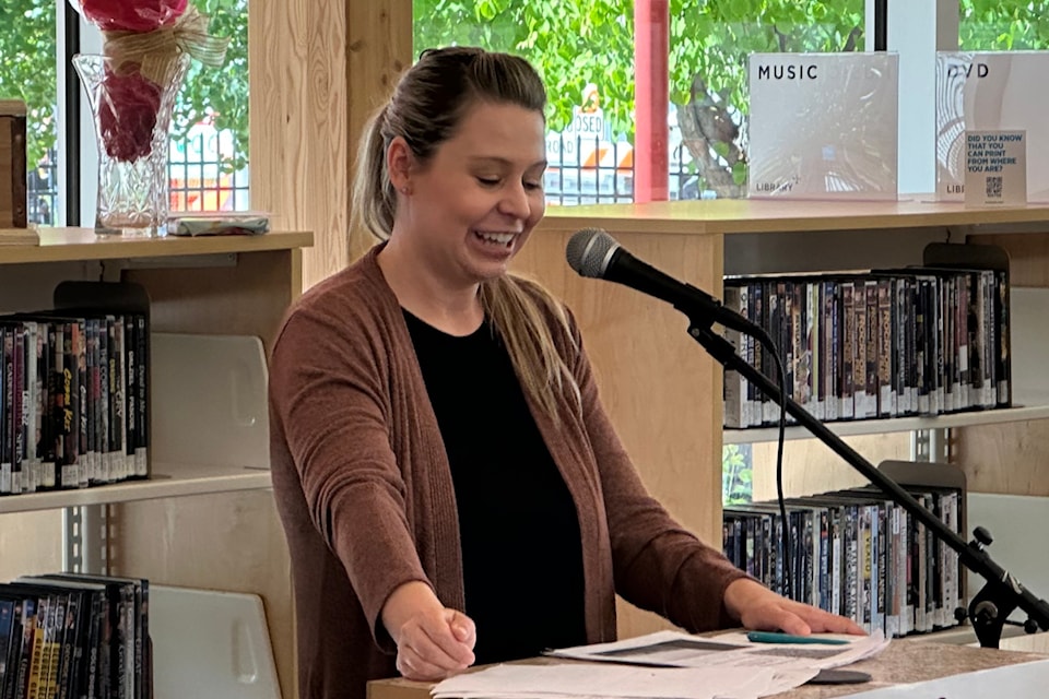 Dr. Juanita-Dawne Bacsu, assistant professor in the School of Nursing at Thompson Rivers University, spoke about the need for open discussions about dementia at a Memory Cafe event in Summerland.