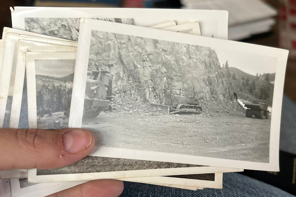 Photos from Elsie-Rae Skinner show construction on the Hope-Princeton Highway in the late 1940s.