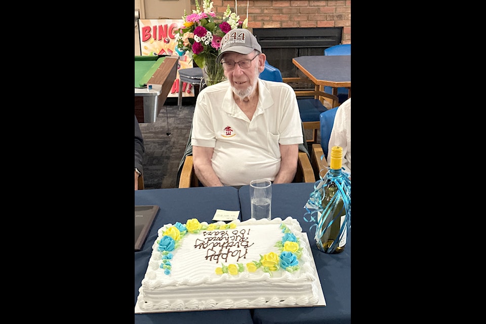 On July 9, the Summerland Legion hosted a 100th birthday party for Richard Norris, one of Summerland’s last remaining veterans of the Second World War.