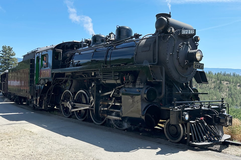 The Kettle Valley Steam Railway is operating five days a week during the summer season. The Summerland-based tourist train uses a 1912 locomotive, built for the Canadian Pacific Railway by Montreal Locomotive Works. The Kettle Valley Steam Railway has operated its steam train rides since 1995.