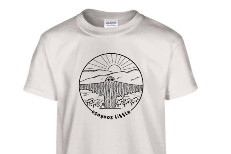 Megan Bell’s design of the Vineyard Monster set into a Tshirt - one of the first when launching her new clothing line Lake + Wild - an ode to beautiful BC and Osoyoos. (Submitted)