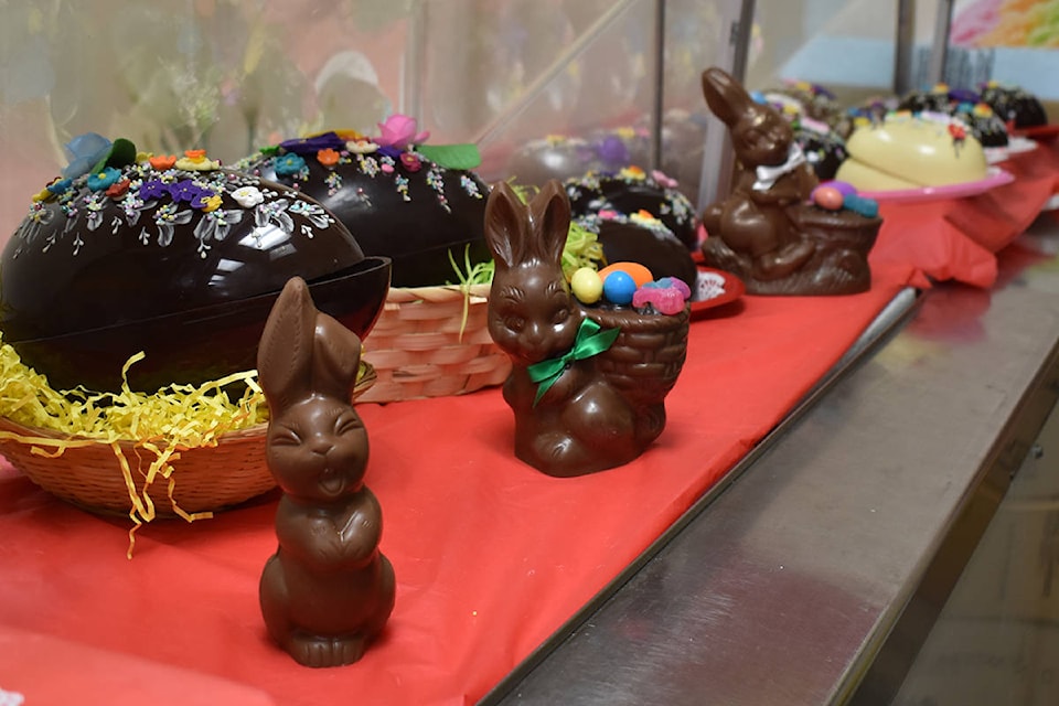 Eva Pölöskey of Accent Chocolates on Main Street has been as busy as the Easter bunny handcrafting special chocolate Easter eggs. (Monique Tamminga - Western News)