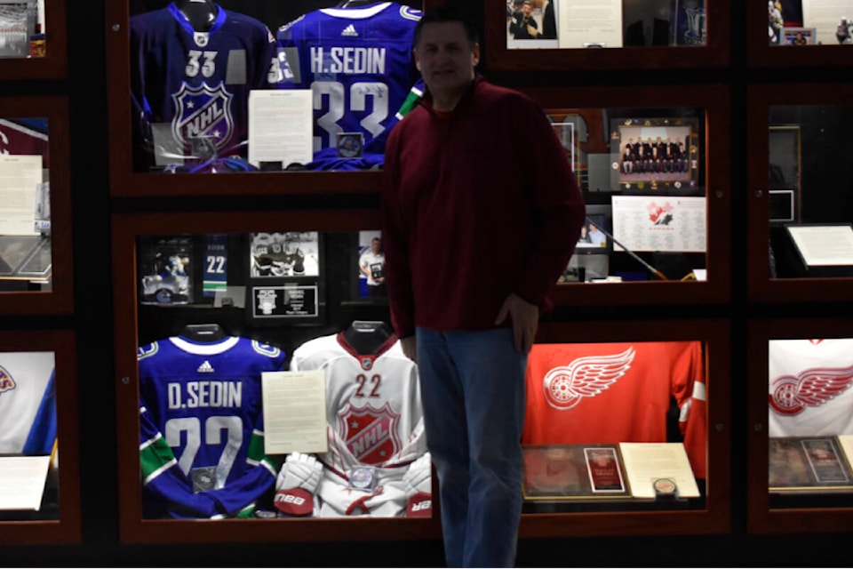 B.C. Hockey Hall of Fame curator Pat Loyer has collected dozens of famous items since taking the job two and a half months ago. (Logan Lockhart, Western News)