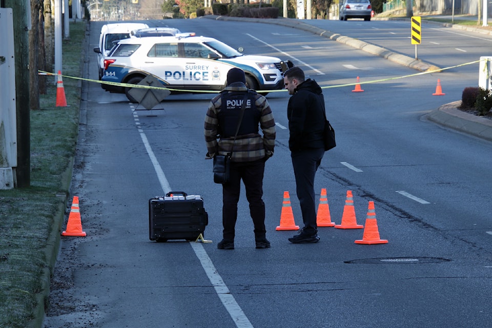 Surrey police are investigating an overnight shooting at a Newton home that resulted in property damage. No one was injured.