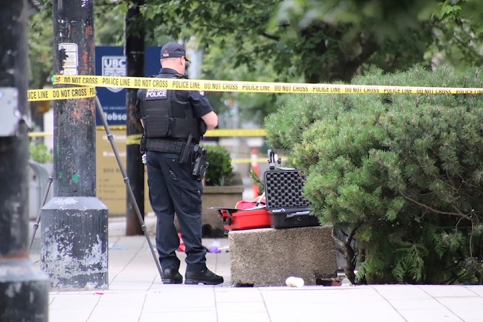 Police are investigating the killing of a 15-year-old boy from Surrey who died Sunday morning (July 20) after being stabbed late Saturday night near Robson Square in downtown Vancouver.