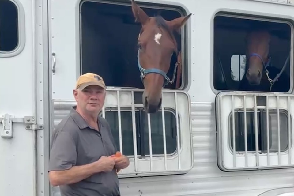 On Tuesday (Aug. 19), Therres loaded his horses into his trailer and drove throughout Cloverdale, visiting many of the local businesses that have supported him through the years. 