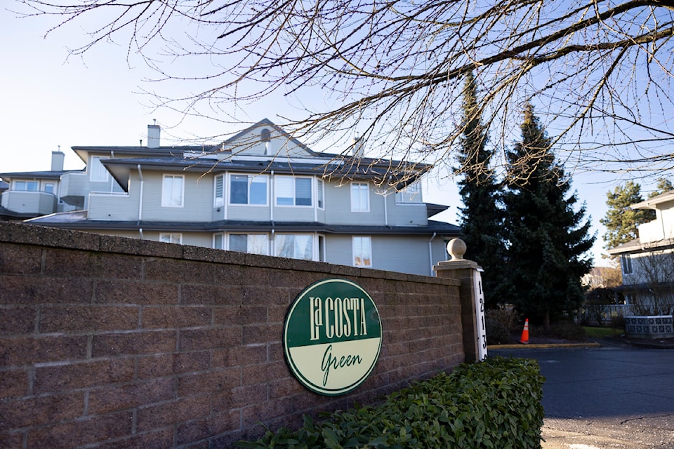 The apartment complex, La Costa Green, was built in 1994 and has three buildings with 150 units. 