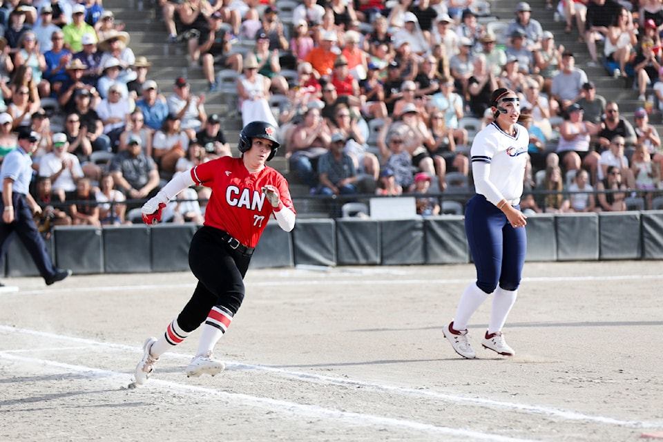 Team Canada defeated Triple Crown Colorado 7-3 on Friday, July 11, 2025, at Softball City.  