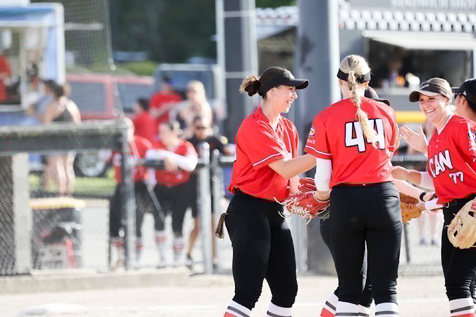 Team Canada defeated Triple Crown Colorado 7-3 on Friday (July 11) at Softball City's Canada Cup.