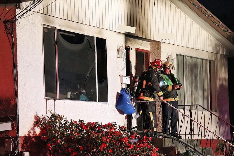 Surrey Fire crews responded to a house fire in the 10900 block of 132a Street around 9 p.m. Tuesday night (May 6). 