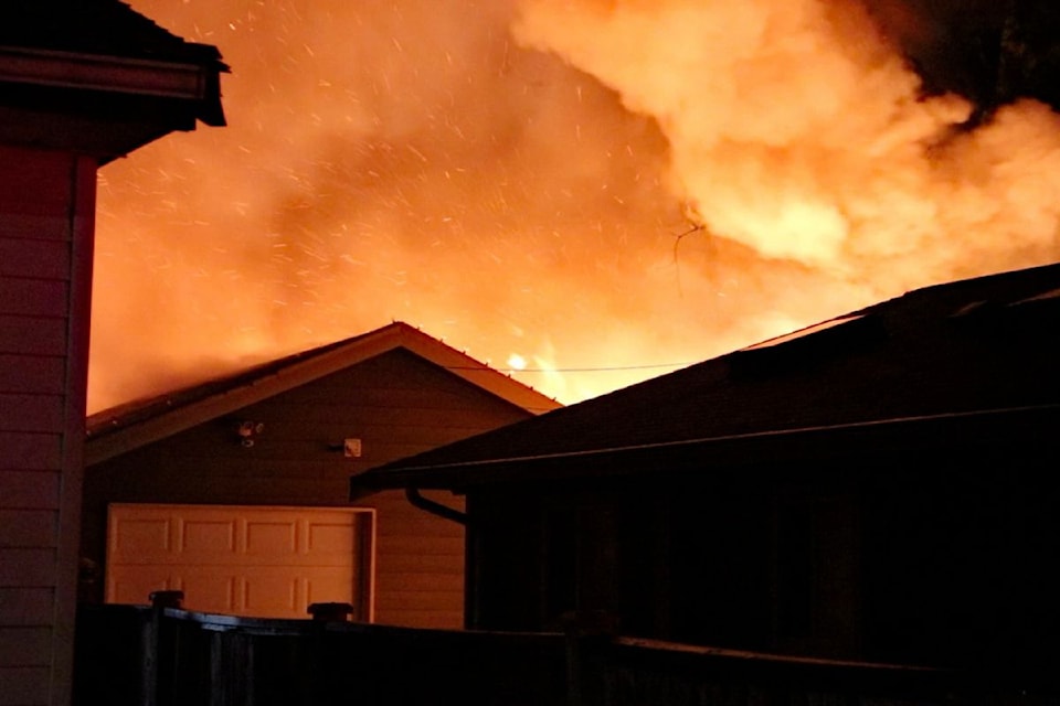 Multiple homes were damaged overnight in a fire in Surrey in the early morning hours of Friday, May 16.
