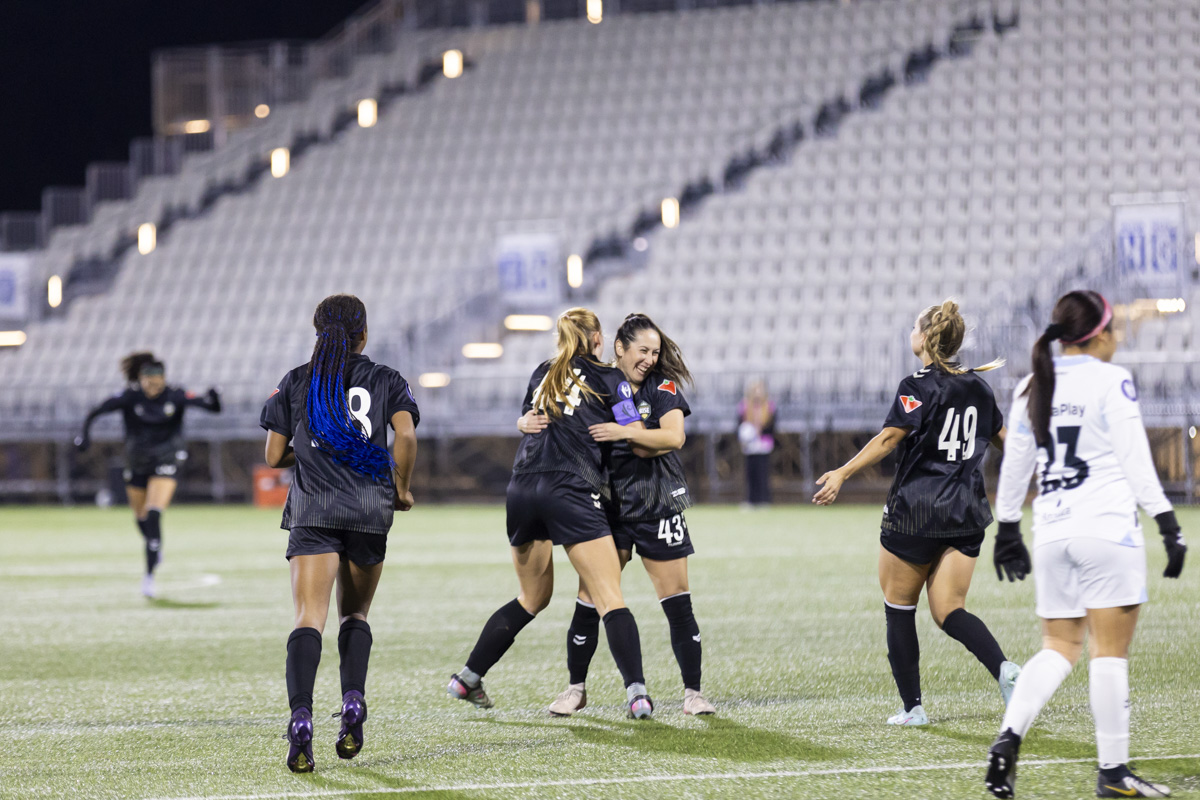 The Vancouver Rise FC Academy played the Alianza Woemen’s FC Thursday, Oct. 16, 2025 in Langley.  