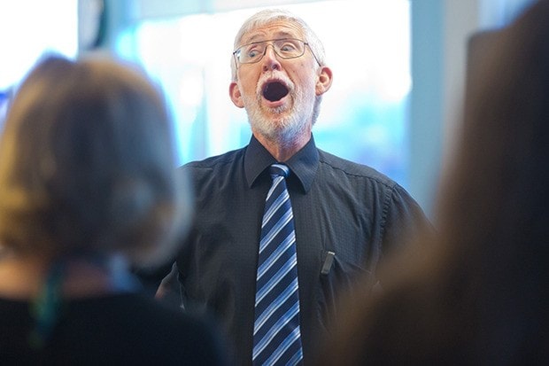 Charlie Metzger leads Soundscape, a choir based in Fraser Heights.