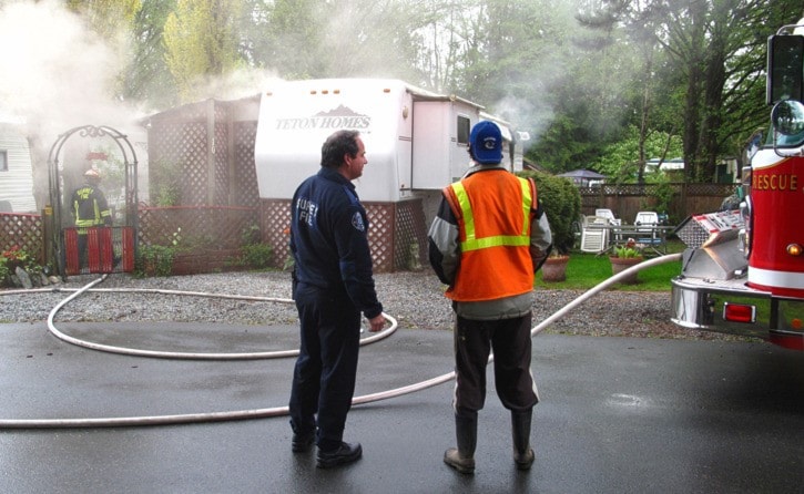 Occupant escapes RV fire