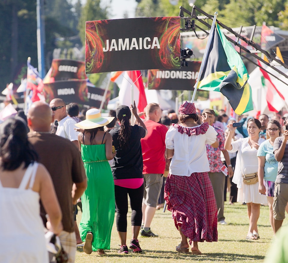 Scenes during the Parade of Flags.