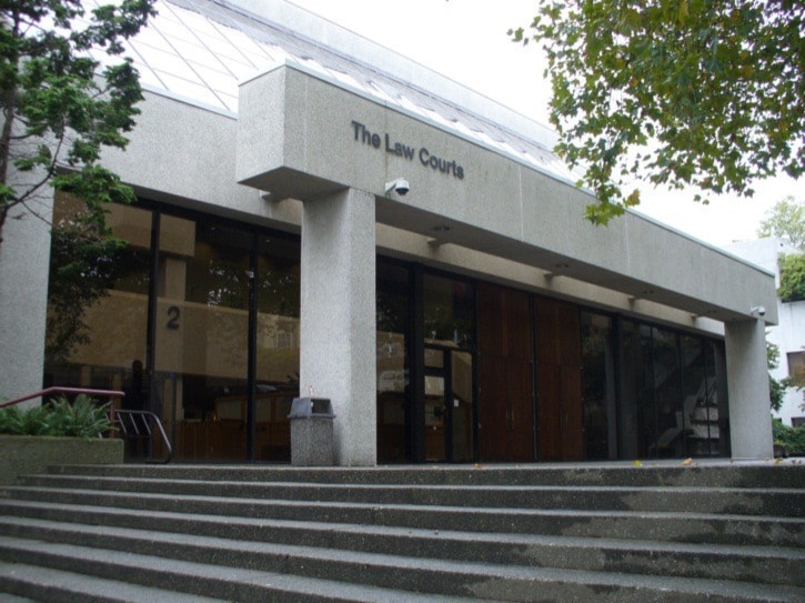 Exterior file photos of the BC Supreme Court in New Westminster