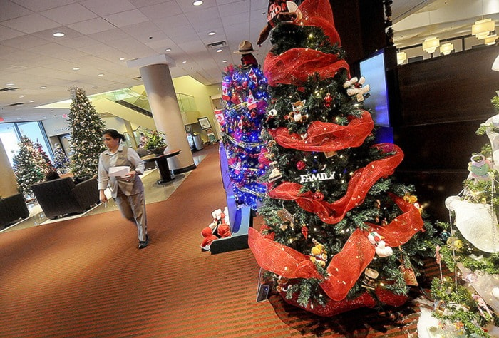 Christmas trees set up at Sheraton Guildford.
EVAN SEAL / THE LEADER