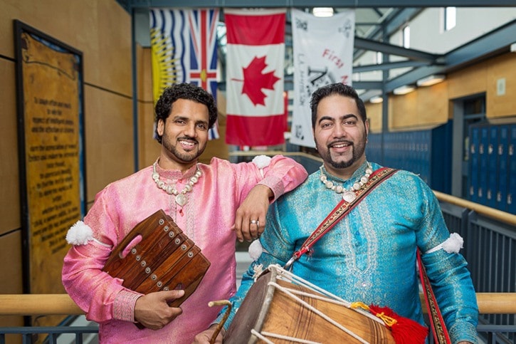 KPU bhangra instructors Gurpreet Sian (left) and Rayman Bhuller.