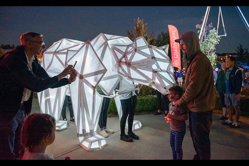 There were polar bears dancing, children playing and lights shining bright at the 2019 Luminary Festival, held at Sunstone Park in North Delta on Saturday, Sept. 7. (Ryan-Alexander McLeod photo)