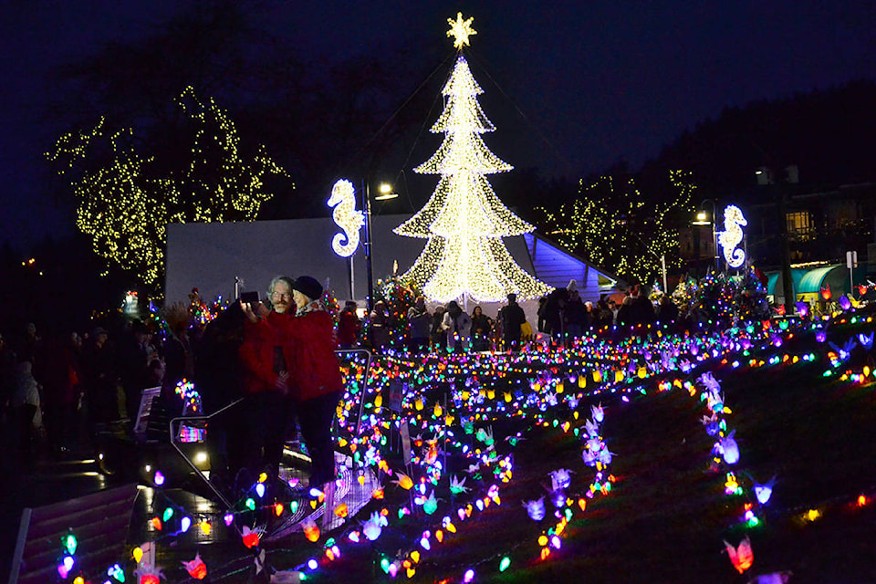 The Festival of Lights; Jingle Bell White Rock; and the Lighted Boat parade all took place on the White Rock waterfront Saturday. (Aaron Hinks photos)