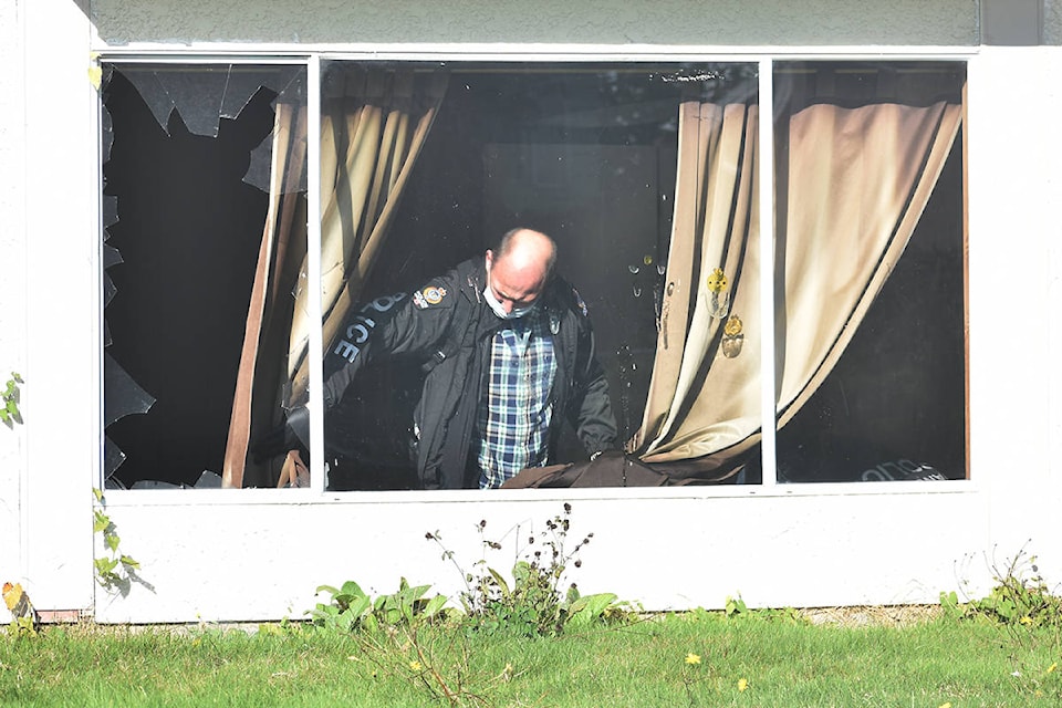 Vancouver Police were at a White Rock home Oct. 20 to conduct a search warrant. (Aaron Hinks photo)