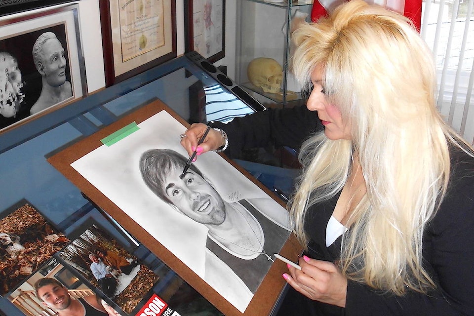 Age progression sketch of Kristofer Couture being completed by forensic sketch artist Diana Trepkov. (Diana Trepkov)