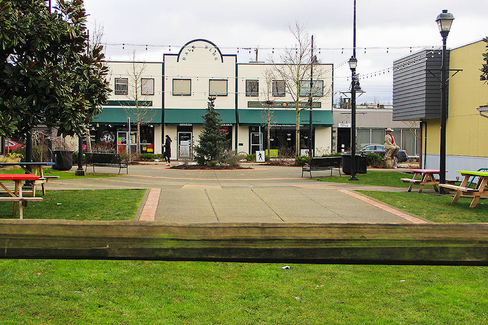 Cloverdale’s Hawthorne Square is seen on Feb. 16, 2021. (Photo: Malin Jordan)