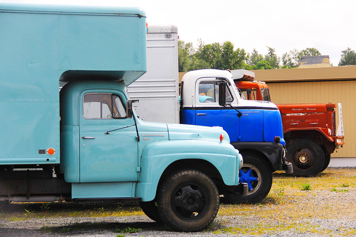 Old trucks are seen in the yard at the B.C. Vintage Truck Museum in Cloverdale June 14, 2021. The Museum is reopening June 19 after a seven-month COVID closure. (Photo: Malin Jordan)