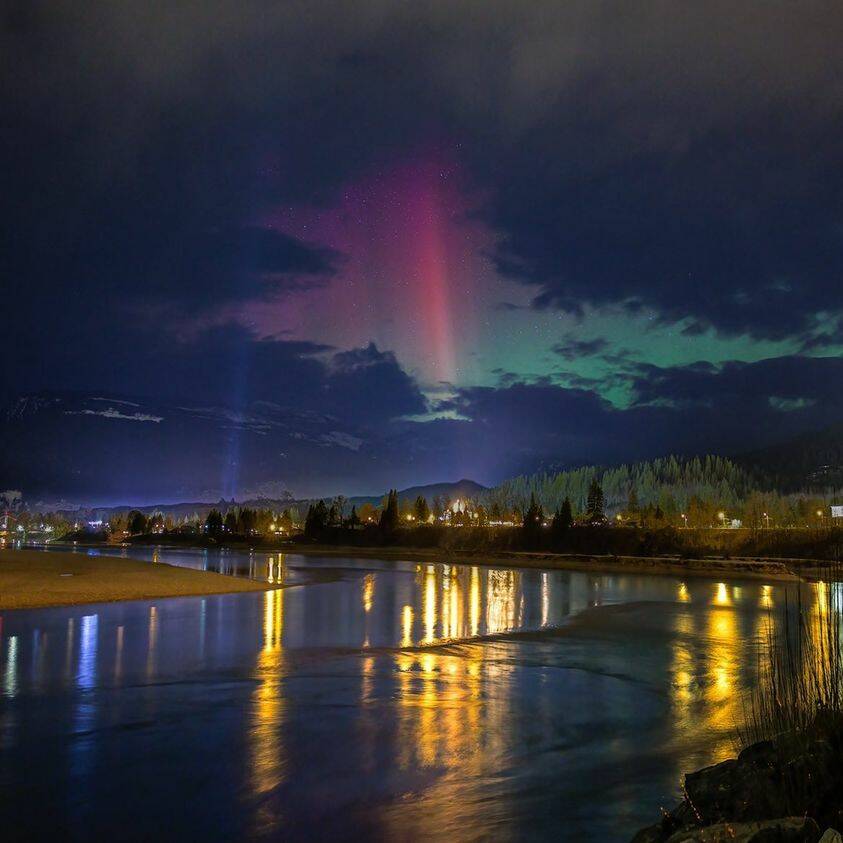 Aurora borealis over Revelstoke on March 30. (Photo by Ron Scott)