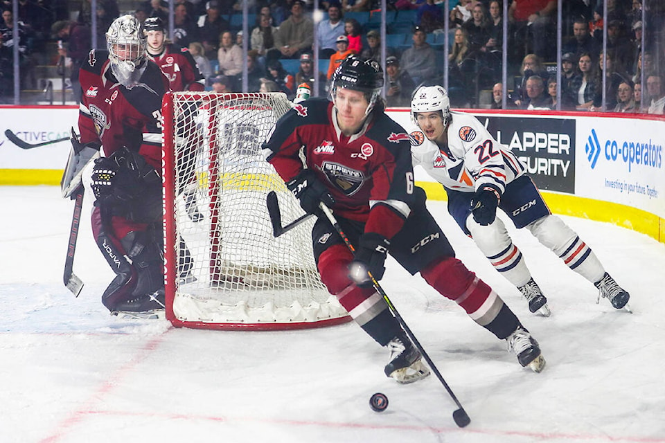 Friday night, May 6, at the Sandman Centre in Kamloops the Vancouver Giants dropped a 3-1 decision to the Kamloops Blazers in Game 1 of their Round 2 playoff series(Allen Douglas/Special to Langley Advance Times)