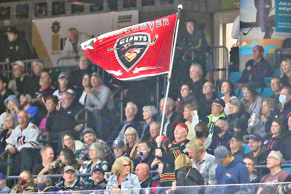 Giants are two games down after a hard-fought 4-3 defeat Saturday, May 7, in Kamloops at the hands of the Blazers in Game 2 of Round 2. (Allen Douglas/Special to Langley Advance Times)