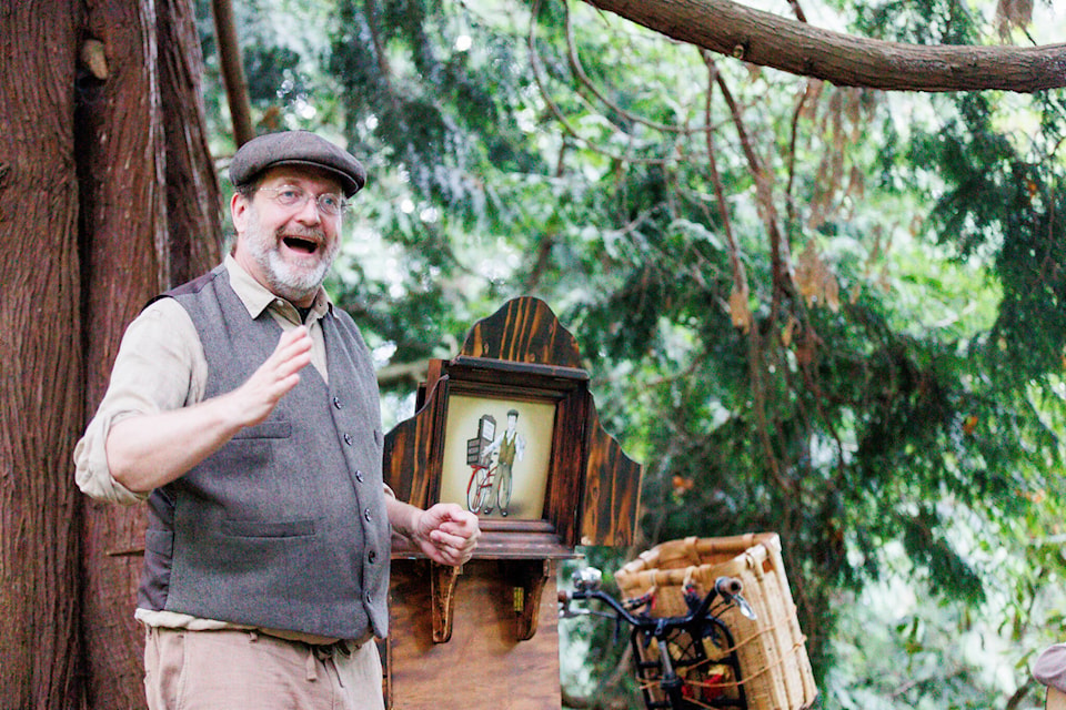 Lenard Stanga told Middle Eastern stories on wheels at POP! Summer Strolls Darts Hill Garden Park in Surrey on Saturday, Aug. 27, 2022. (Photo by Anna Burns/Surrey Now-Leader)