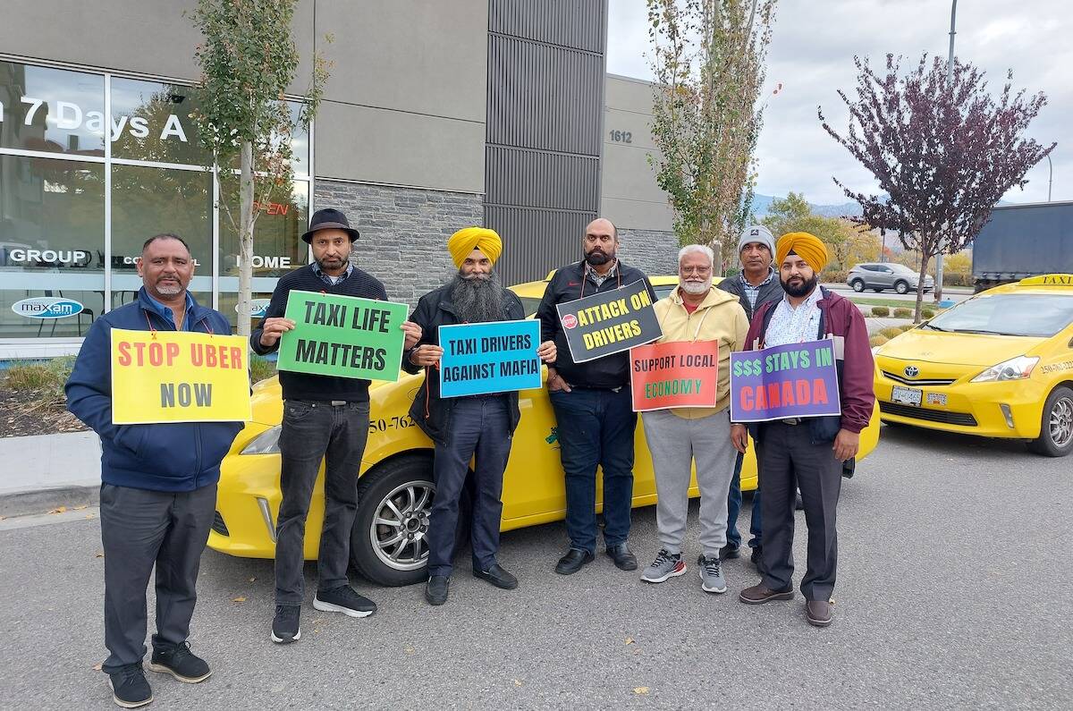 ‘It’s going to kill the whole taxi industry’: Protest at Uber hiring ...