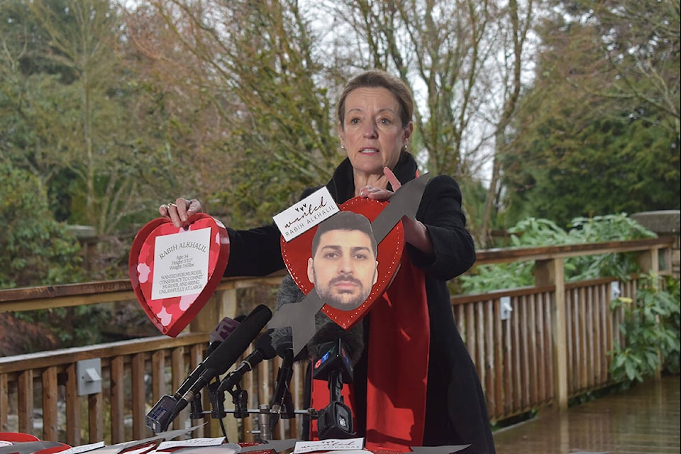 Metro Vancouver Crime Stoppers unveiled their five least wanted and one most wanted in Canada group of suspects, with a hefty award available for one suspect in particular during a press conference on Tuesday, Feb. 7. (Sobia Moman photo)