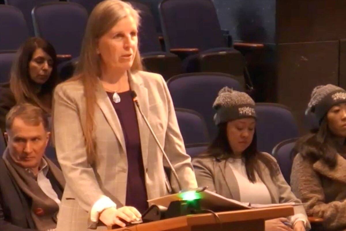 Jennifer MacLean, Executive Project Director, Surrey-Langley SkyTrain Project. (Screen shot)