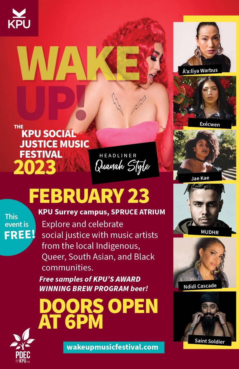 Poster for Surreys new Wake Up! music festival.