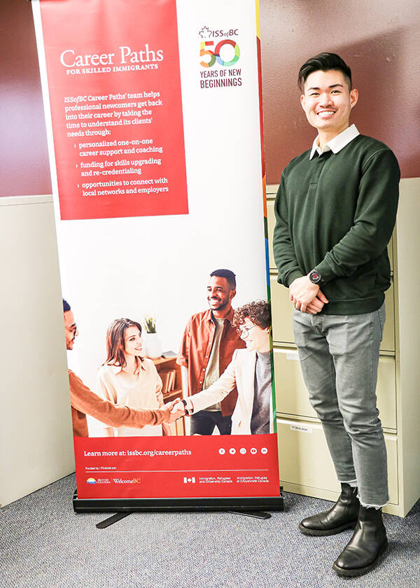 Martin Lee, an Employer Relations Specialist with ISSofBCs Career Paths for Skilled Immigrants program. Kaitlyn Carino-Pablo photo.