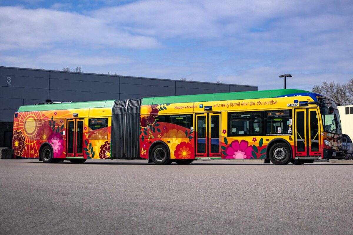 TransLinks new Vaisakhi-themed bus.