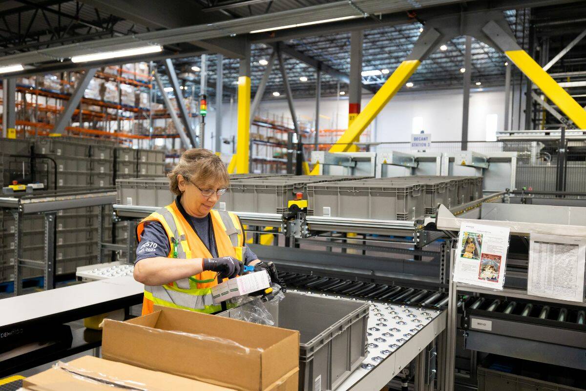 The distribution centre operates 24 hours a day, six days a week.