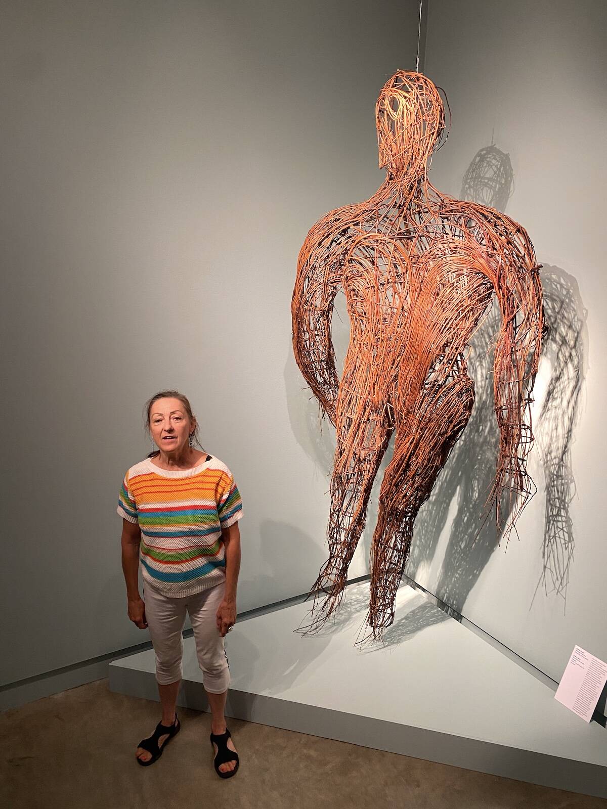 Surrey-based artist Diane Roy with her Icarus, a depiction of the Greek-myth character. (Photo: Tom Zillich)