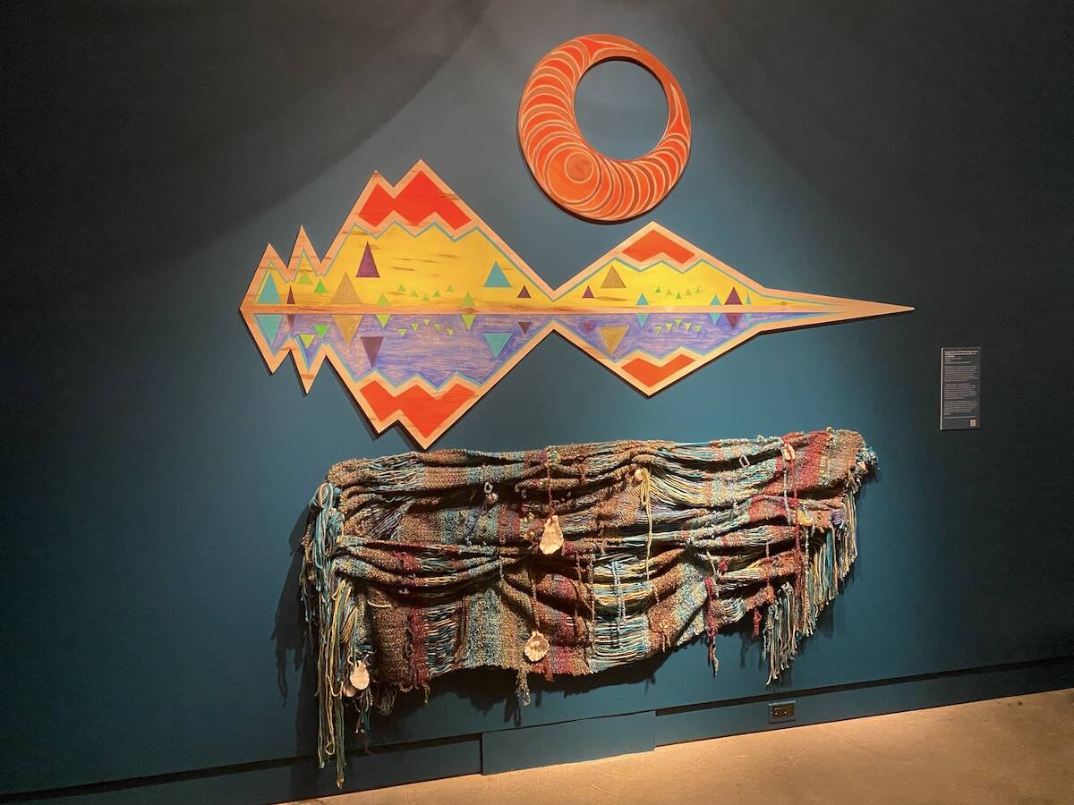 ŚЌE,ЌÁL/Microphone, shown at Surrey Art Gallery this summer, is a collaborative installation initiated by Roxanne Charles to bring together community, sing songs and pass down traditional knowledge and understanding across multiple generations. (Photo: Tom Zillich)