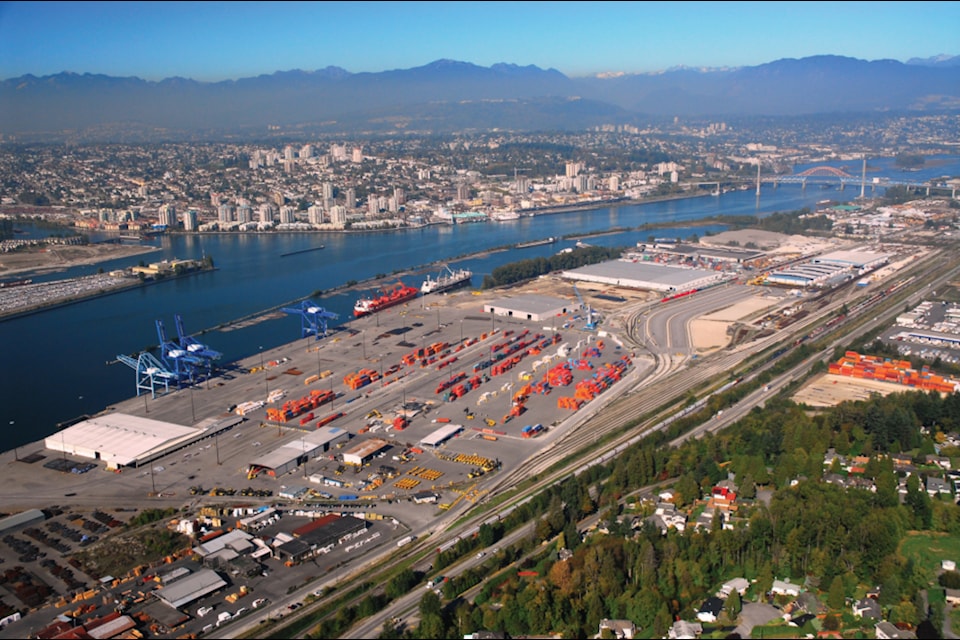 The Bridgeview/South Westminster industrial area includes Fraser Surrey Docks.