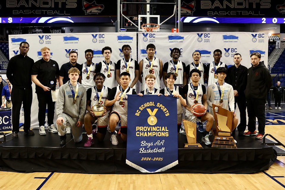 Pacific Academy Breakers beat Summerland in the BC School Sports 2A boys basketball provincial championship game Saturday, March 8, 2025, at Langley Events Centre.