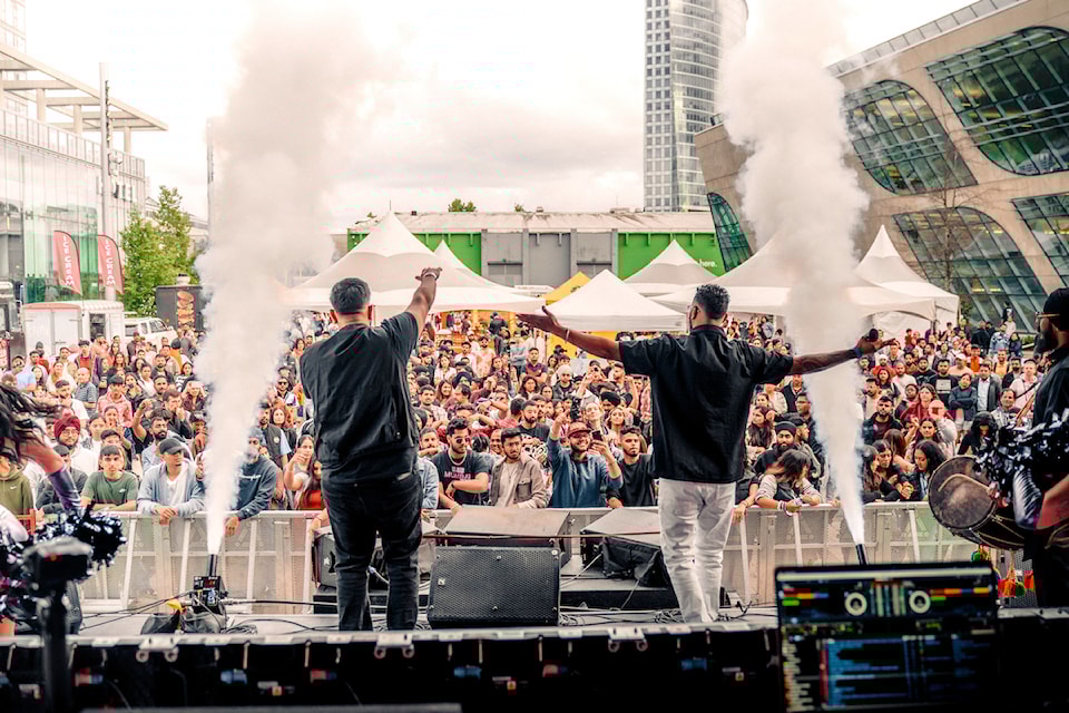 The 5X Fest Blockparty happens annually at Surrey Civic Plaza.
