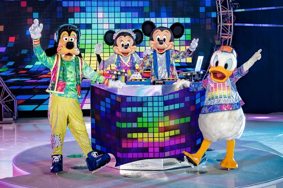 Characters in the Disney On Ice show "Let's Dance!" coming to Pacific Coliseum in Vancouver from Nov. 26-30, 2025.