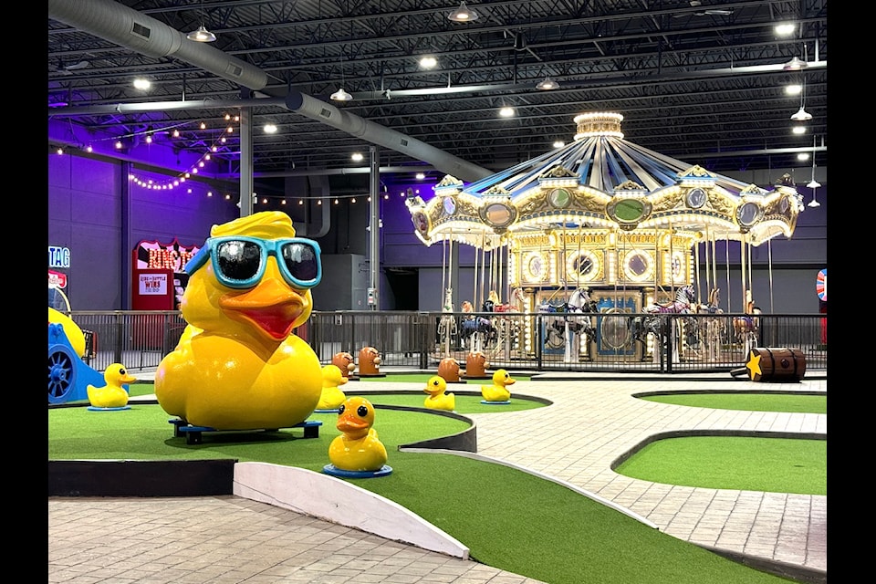Inside the expanded Central City Fun Park in Surrey as renovation work continues Tuesday, Sept. 10, 2024, ahead of the planned reopening Friday, Sept. 13.