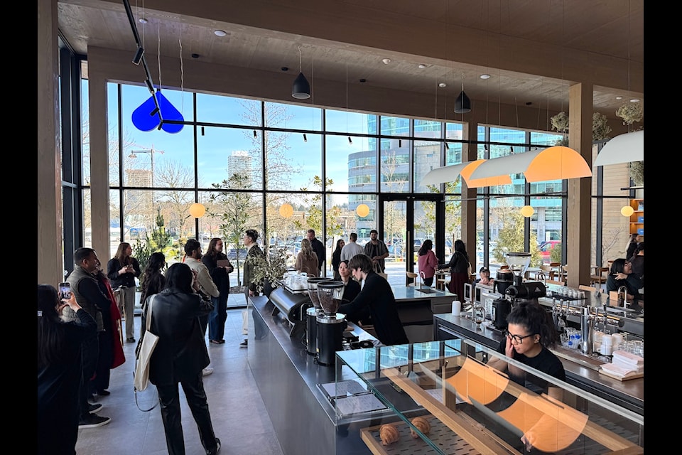 Inside Surrey Pavilion, a new "community hub" that doubles as a Marcon condo sales centre and Nemesis coffee shop at 13380 102A Ave., Surrey. 