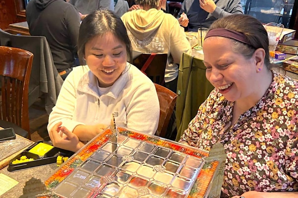Game-playing during a recent Fleetwood Neighbourhood Board Gamers gathering at Green Timbers Pub in Surrey. 