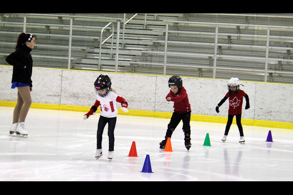 The CanSkate Yellow Group from Tuesday took to the ice to show the audience how much they have learned, including how to jump in skates. This groups consists of: Acher Sopracolle, Austin Woofland, Ayla Priegnitz, Benjamin Johnson, Elissa Cameron, Jacob Jonson, Lincoln Howe, Ryker Wilson and Quinn Sears.