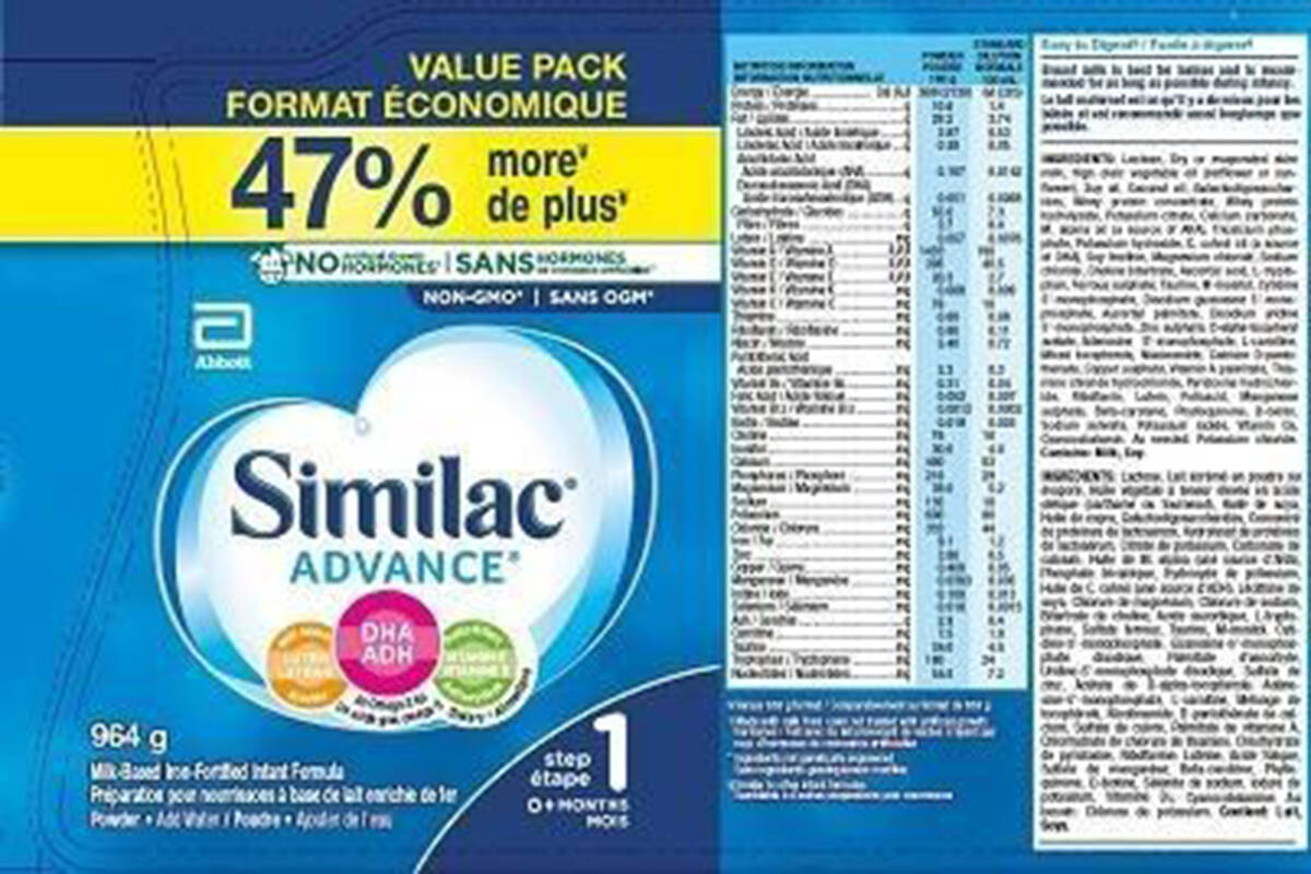 Certain Similac Label Baby Formula